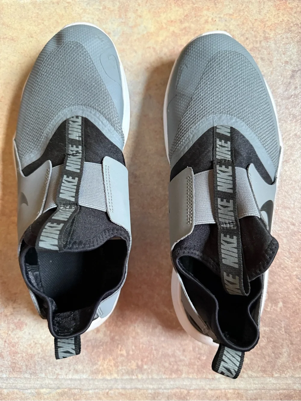 Nike Youth Slip-On Sneakers - Gray & Black